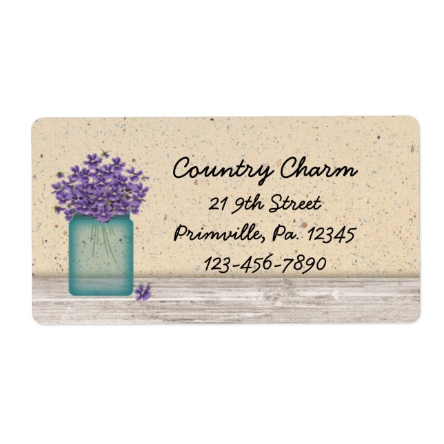 Blue Mason Burk Violets Label Fraktsedel (Framsidan)