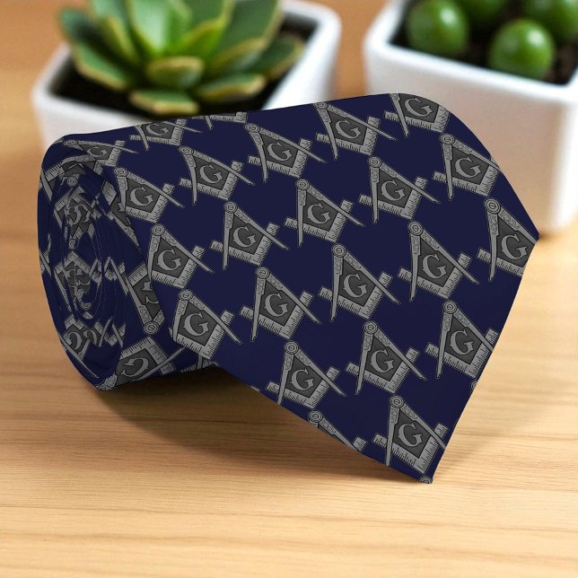 Blue Masonic Masonry Freemason Mönster Slips (Skapare uppladdad)