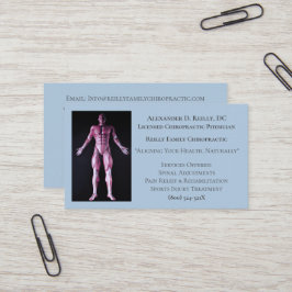 Blue Massage Therapy Chiropraktic Doktor Visitkort