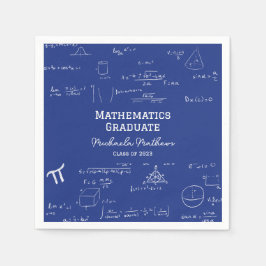 Blue Mathematics Graduate Class of Graduation Pappersservett