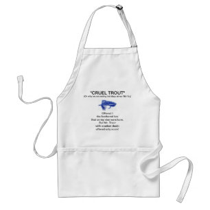 "Blue Matuka-Cruel Trout" Apron Förkläde
