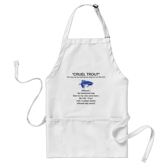 "Blue Matuka-Cruel Trout" Apron Förkläde (Framsidan)