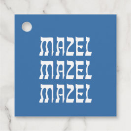 Blue Mazel Hanukkah Favor Tag Gåvor Etiketter