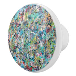 Blue Meadow Ceramic pull Knopp