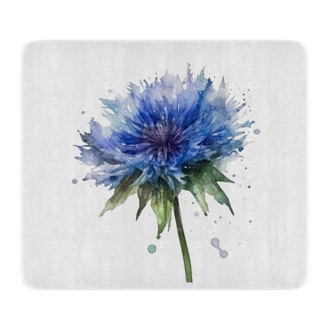 Blue Meadow Magic: Watercolor Cornblommart Art (Framsidan)