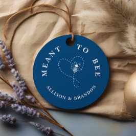 Blue Meant to Bee Honey Jar Wedding Gåvor Etiketter