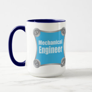 Blue Mechanical Ingenjör Mugg