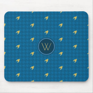 Blue med Guld accent Houndstooth Mousepad Musmatta