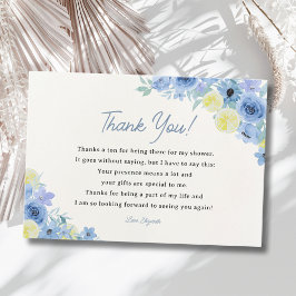 Blue Mediterranean Lemon Bridal shower Tack Kort