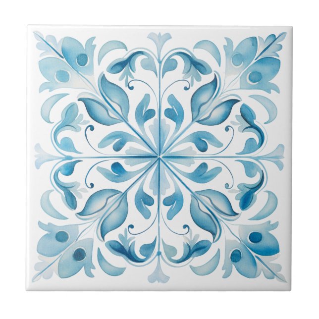 Blue Mediterranean Tuscany Kakelplatta (Framsidan)