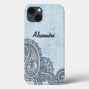Blue Mehndi Motif Galaxy Note 4 Fodral