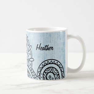 Blue Mehndi Motif Mugg