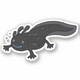 Blue Melanoid Axolotl Klistermärken