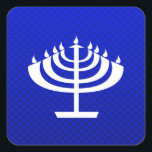 Blue Menorah Fyrkantigt Klistermärke<br><div class="desc">Du kommer att kärlek den här coolan blå judisk Hanukkah Menorah-design. Underbar för gåvor! Finns på T-skjortor, fodral för smarta telefoner, muspekare, nyckelkedjor, poster, kort, elektroniska höljen, sleever för bärbara datorer/bärbara datorer, lock, mugg med mera! Besök vår webbplats om du vill ha en anpassningsbar fodral för Samsung Galaxy S3, iphone...</div>