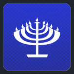 Blue Menorah Fyrkantigt Klistermärke<br><div class="desc">Du kommer att kärlek den här coolan blå judisk Hanukkah Menorah-design. Underbar för gåvor! Finns på T-skjortor, fodral för smarta telefoner, muspekare, nyckelkedjor, poster, kort, elektroniska höljen, sleever för bärbara datorer/bärbara datorer, lock, mugg med mera! Besök vår webbplats om du vill ha en anpassningsbar fodral för Samsung Galaxy S3, iphone...</div>