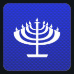 Blue Menorah Fyrkantigt Klistermärke<br><div class="desc">Du kommer att kärlek den här coolan blå judisk Hanukkah Menorah-design. Underbar för gåvor! Finns på T-skjortor, fodral för smarta telefoner, muspekare, nyckelkedjor, poster, kort, elektroniska höljen, sleever för bärbara datorer/bärbara datorer, lock, mugg med mera! Besök vår webbplats om du vill ha en anpassningsbar fodral för Samsung Galaxy S3, iphone...</div>