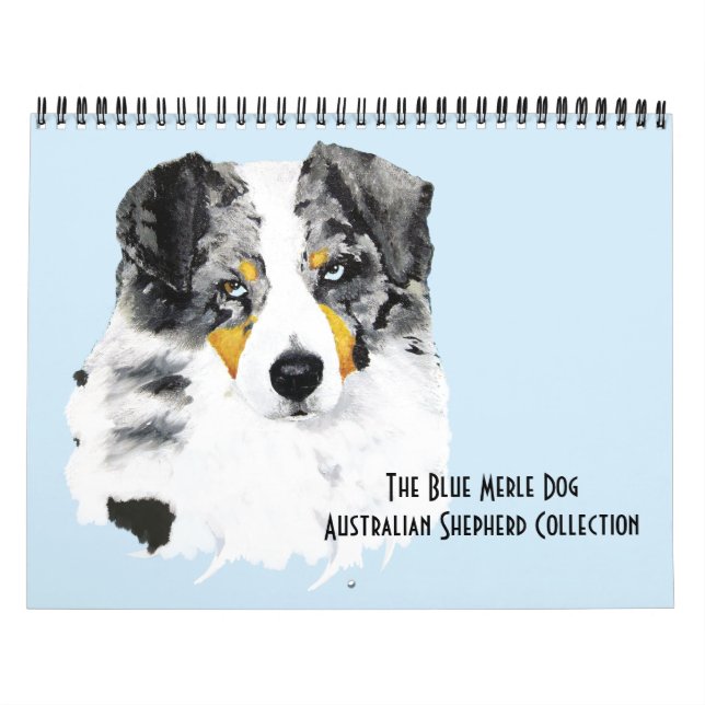 Blue Merle Australian shepherd 2 Page M.Calendar Kalender (Omslag)