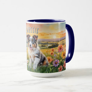 Blue Merle Australian shepherd Puppy Mugg