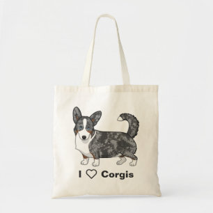 Blue Merle Cardigan Welsh Corgi Hundälskare Tygkasse