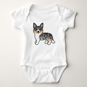 Blue Merle Cardigan Welsh Corgi Tecknad hund T Shirt