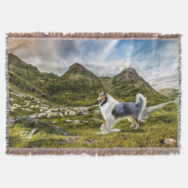 Blue Merle Collie Samlare Sheep - Personlig Filt (Framsidan)