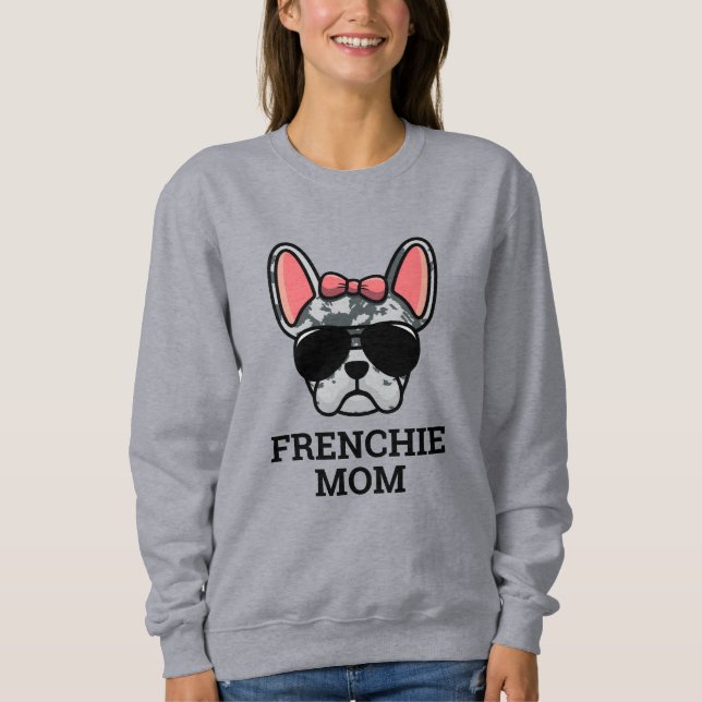 Blue Merle Female Fransk Bulldog Frenchie Hund Mam T Shirt (Framsida)