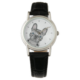 Blue Merle Fransk Bulldog/Frenchie Cute Hund Armbandsur
