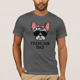 Blue Merle Fransk Bulldog Frenchie Hund Pappa T Shirt