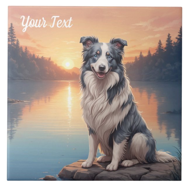 Blue Merle Gräns Collie by Sjö Kakelplatta (Framsidan)