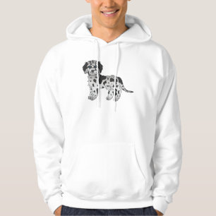 Blue Merle Mini Goldendoodle Cute Tecknad hund Hoodie