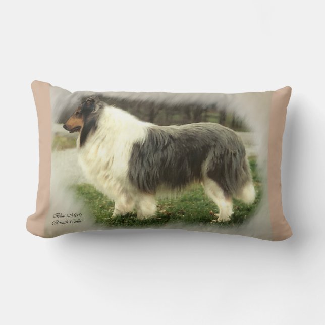 Blue Merle Rough Collie Gifts Lumbarkudde (Framsida)