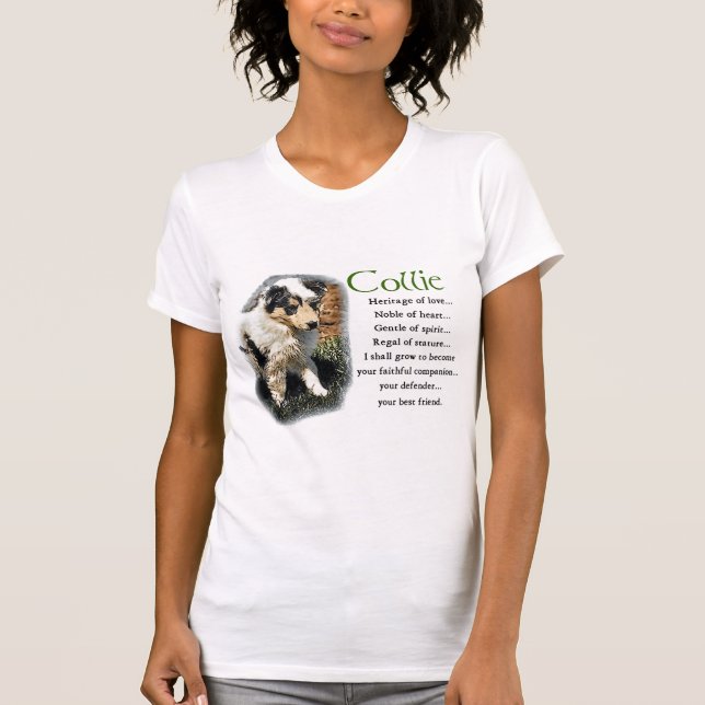Blue Merle Rough Collie Gifts Tee (Framsida)