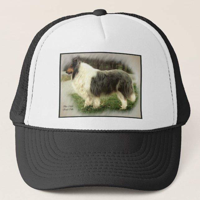 Blue Merle Rough Collie Gifts Truckerkeps (Framsida)