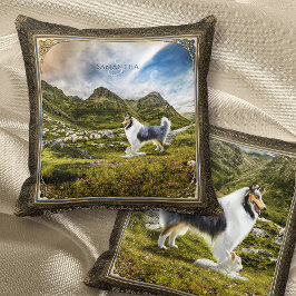 Blue Merle Rough Collie in Scottish Highlands - Th Kudde