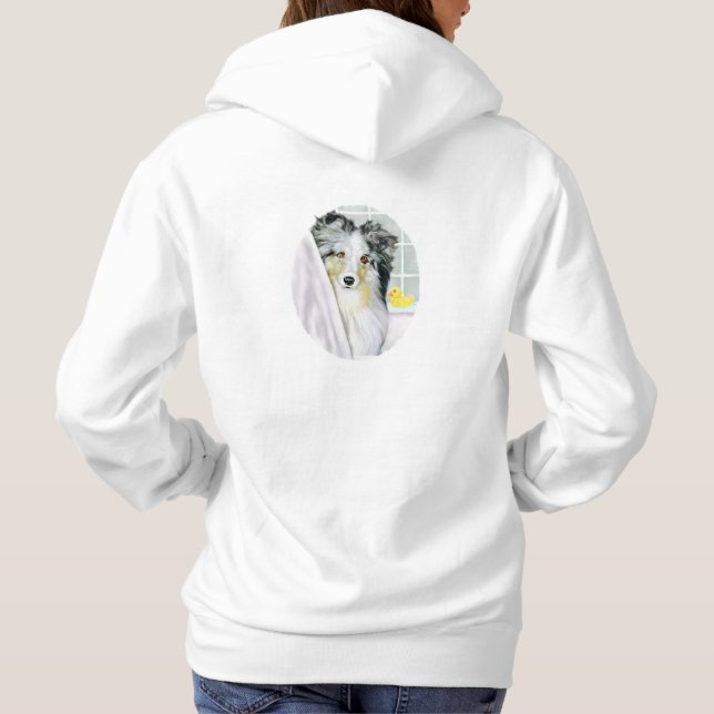 Blue Merle Sheltie Bath T-shirt (Baksida)