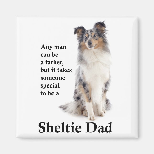 Blue Merle Sheltie Pappa Magnet (Framsidan)
