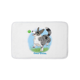 Blue merle Welsh Corgi Cardigan - bad mat / Pet. Badrumsmatta