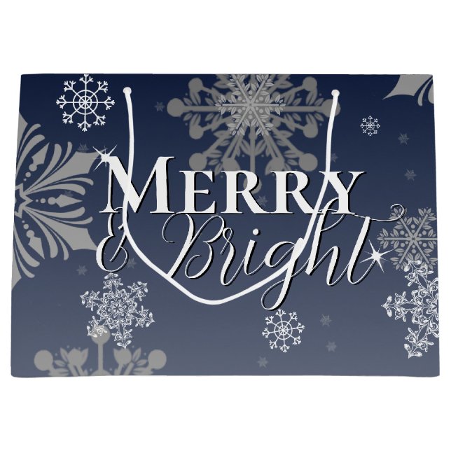 Blue Merry och Bright Snöflingor jul (Framsidan)