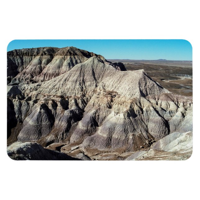 Blue Mesa Badlands Desert Mountains Photo Magnet (Horisontell)