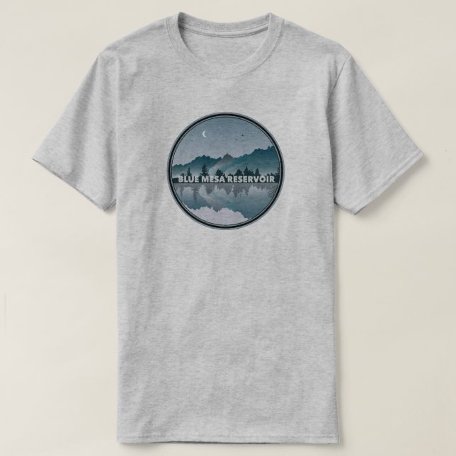Blue Mesa Reservoir Colorado Reflection T Shirt (Design framsida)