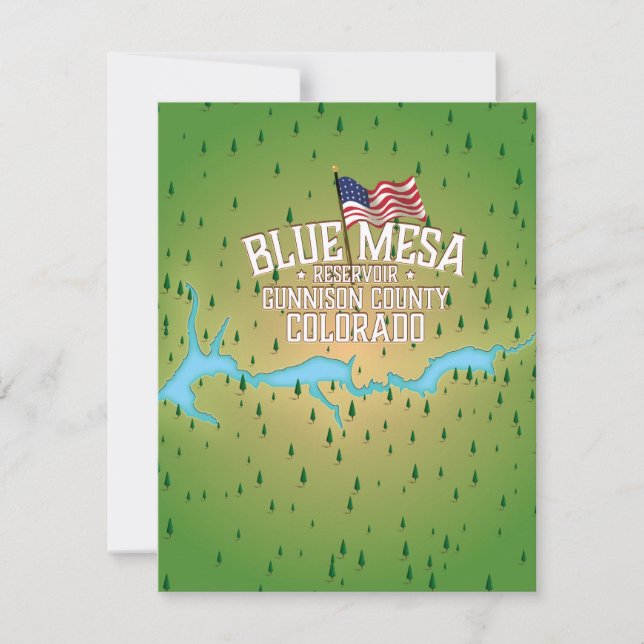 Blue Mesa Reservoir, Gunnison,Gunnison County Kart (Framsida)