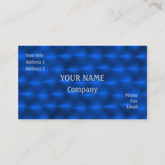 Blue metall visitkort (Framsida)