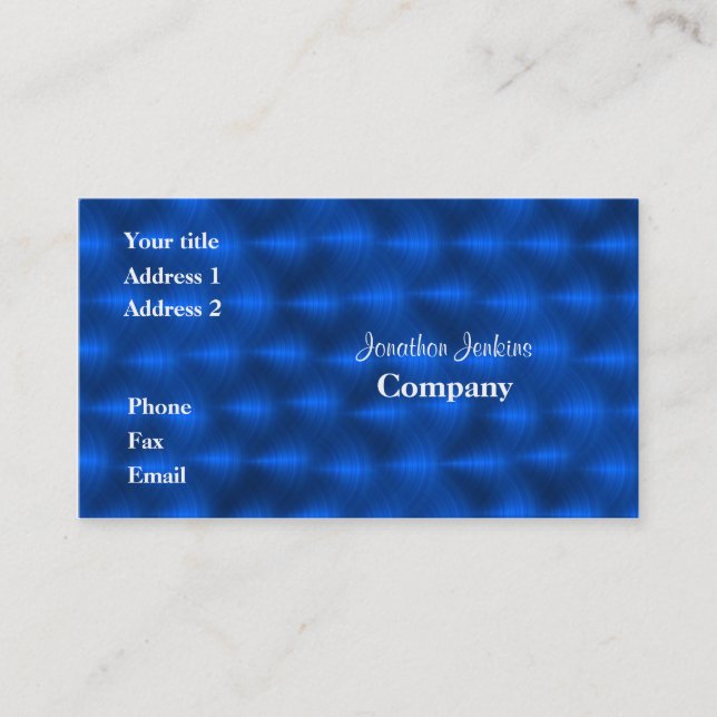 Blue metall visitkort (Framsida)