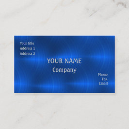 Blue metall visitkort