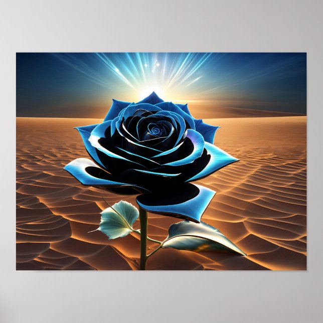 Blue Metallic Desert Ro Poster (Framsidan)