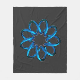 Blue Metallic Torus Knot Fleecefilt