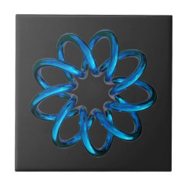 Blue Metallic Torus Knot Kakelplatta