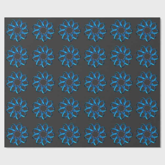 Blue Metallic Torus Knot Presentpapper (Platt)