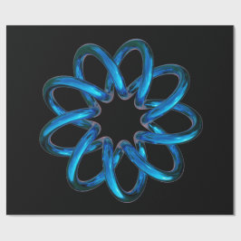 Blue Metallic Torus Knot Presentpapper