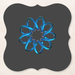 Blue Metallic Torus Knot Underlägg Papper